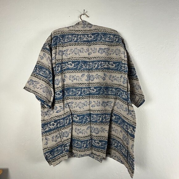 Pussers Of The West Indies Mens Button Down Shirt Floral Hawaiian Short Sleeve - Picture 2 of 7